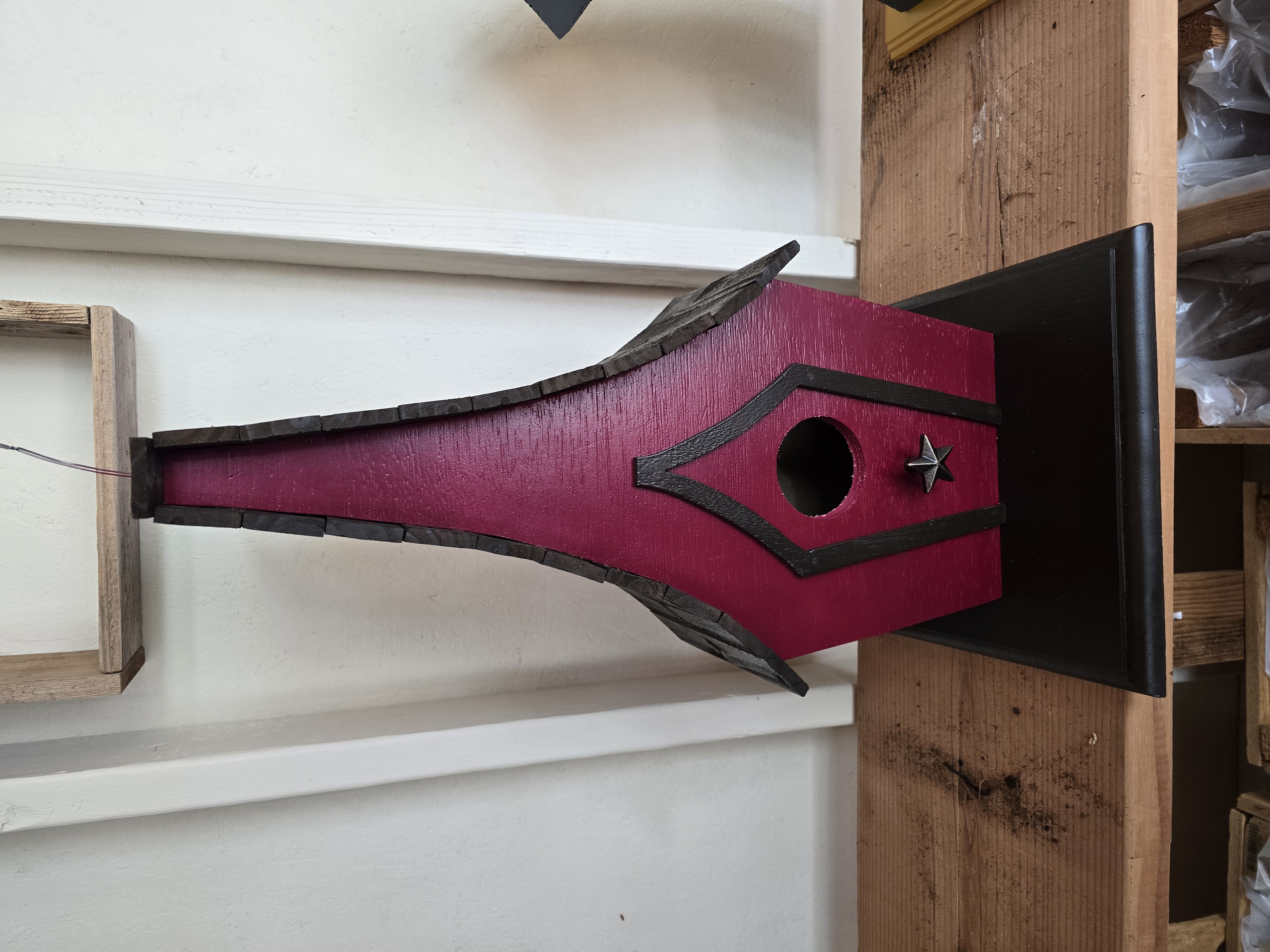 Rustic Red Spire Birdhouse